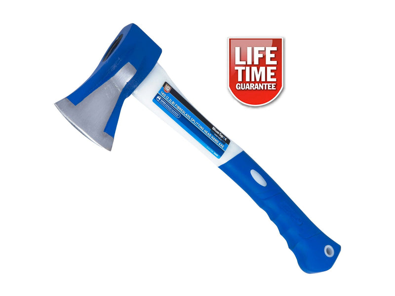 tooltime Axe 1Kg Anti Jam Head Hand Axe Fibreglass Shaft Rubber Grip