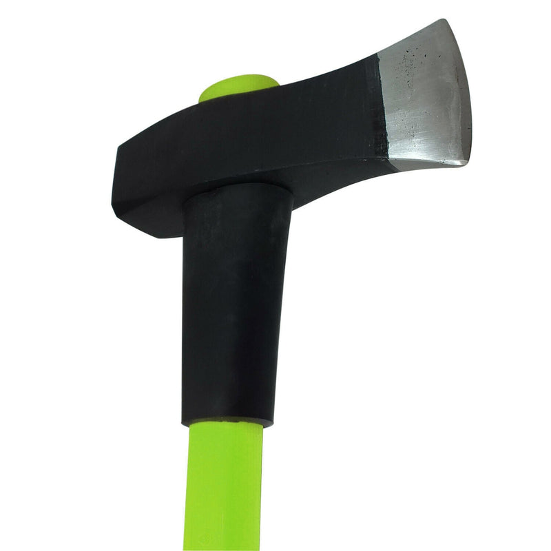 tooltime Axes 6lb Log Splitting Wood Maul Axe Fibreglass Shaft & Rubber Handle + Log Bomb