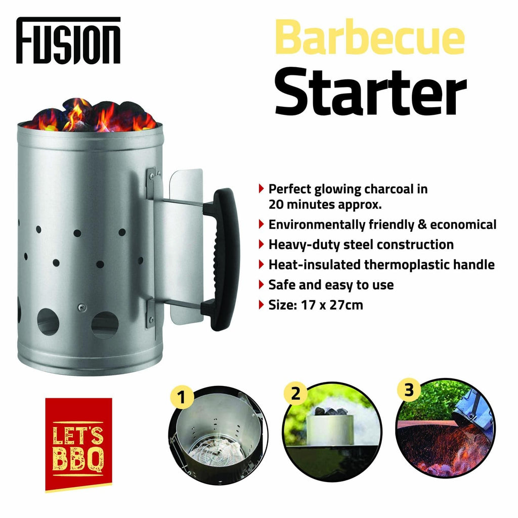 £9.99 Barbecue Chimney Starter Quick Start BBQ Charcoal Lighter Grill ...