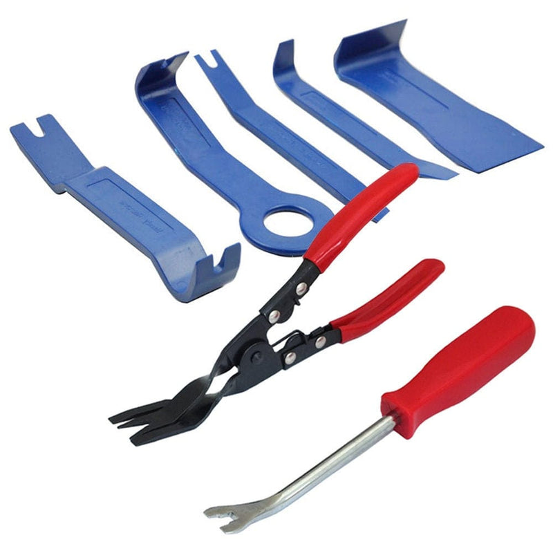 tooltime car body trim tools 7Pc Car Door Trim Clip Removal Pliers + Upholstery Body Moulding Removing Tools