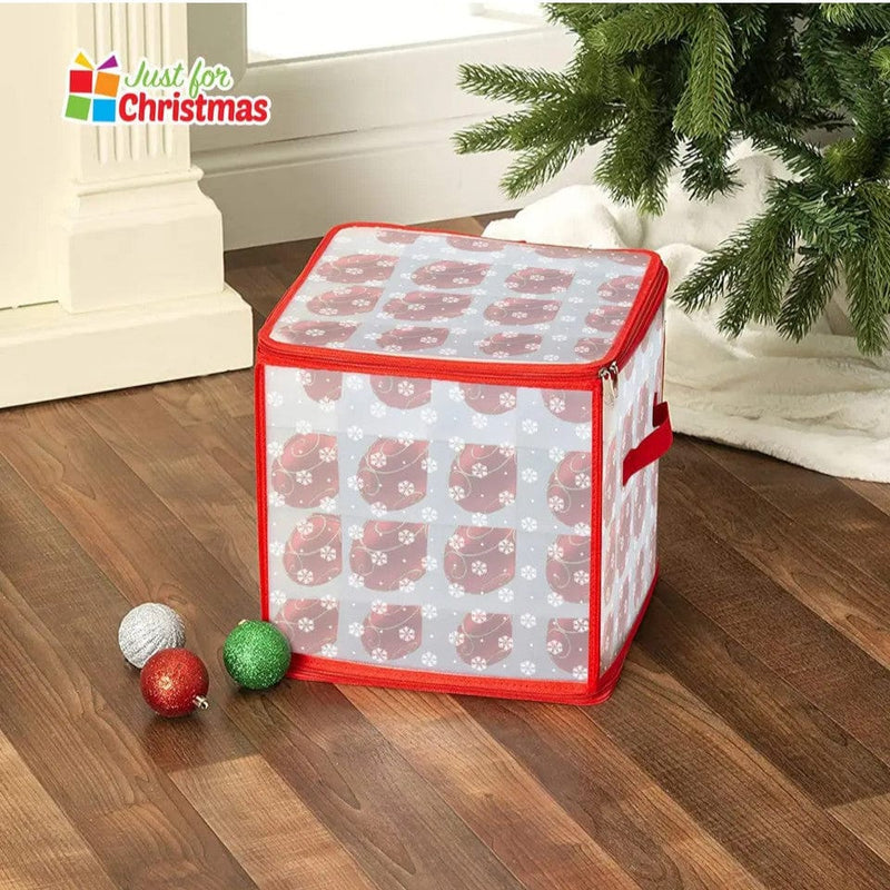 tooltime Christmas Bauble Bag Christmas Storage Organizer Zip Lock Bauble Bag With Handles