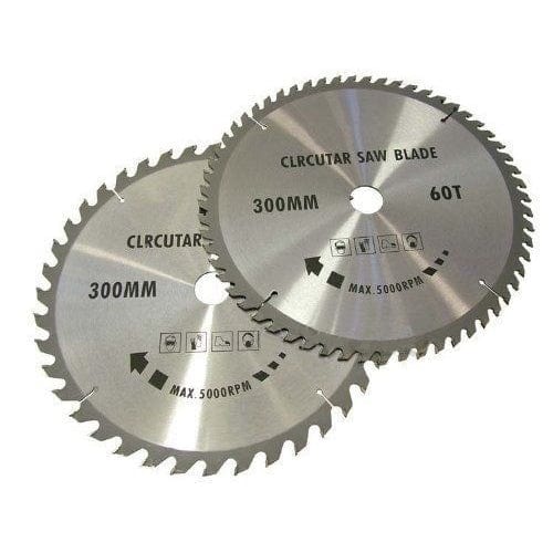 tooltime Circular Saw Blade 2Pc 300Mm Tct Circular Saw Blades 40 & 60 Teeth With Adapter O Rings Chop