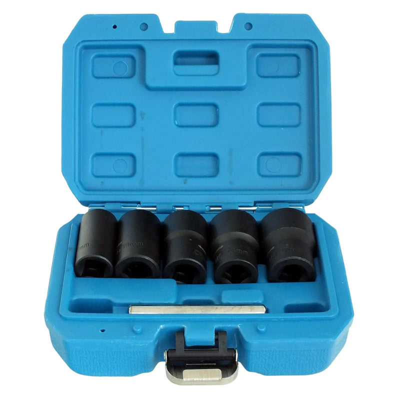 tooltime.co.uk 1/2" Dr. Socket 1/2" Dr. Grip & Twist Socket Set | 6pc Locking Wheel Nut Removers for Damaged Rounded Bolts