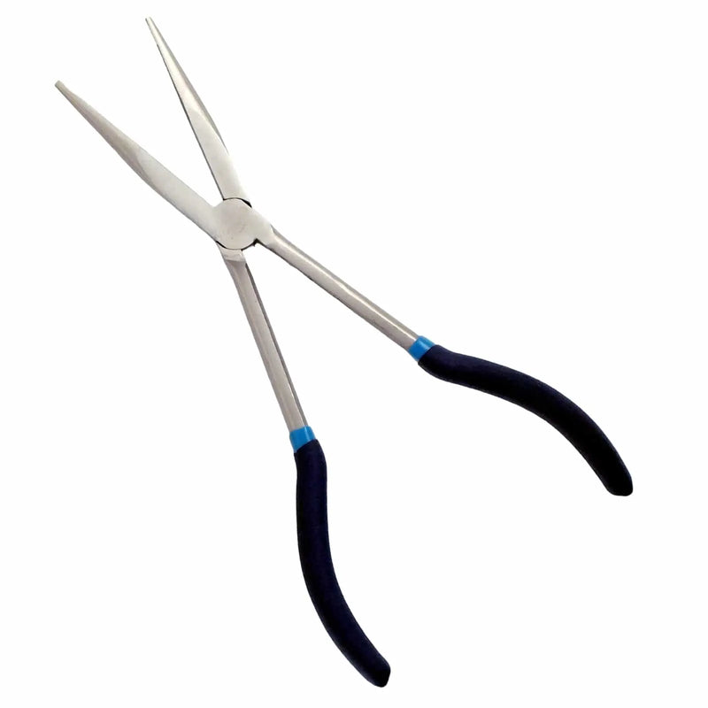 tooltime.co.uk 11" Long Nose Pliers 11" Straight Long Nose Pliers Chrome Vanadium Steel with Soft Grip Handles