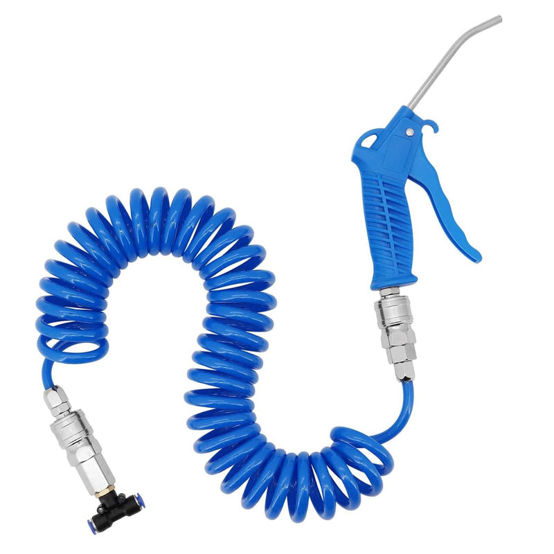 tooltime.co.uk Air Dust Gun Air Duster Blow Gun & 5m Flexi Recoil Hose | Dust Cleaning Blower Nozzle for Lorry and Truck Cabs