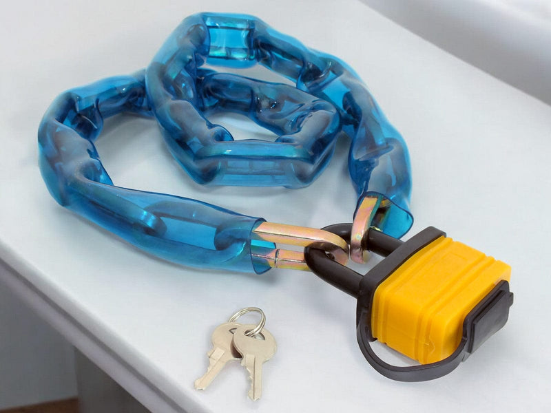 tooltime.co.uk Bike Chain & Padlock 1m Motorcycle Chain & 50mm Laminated Steel PadlockHigh Security