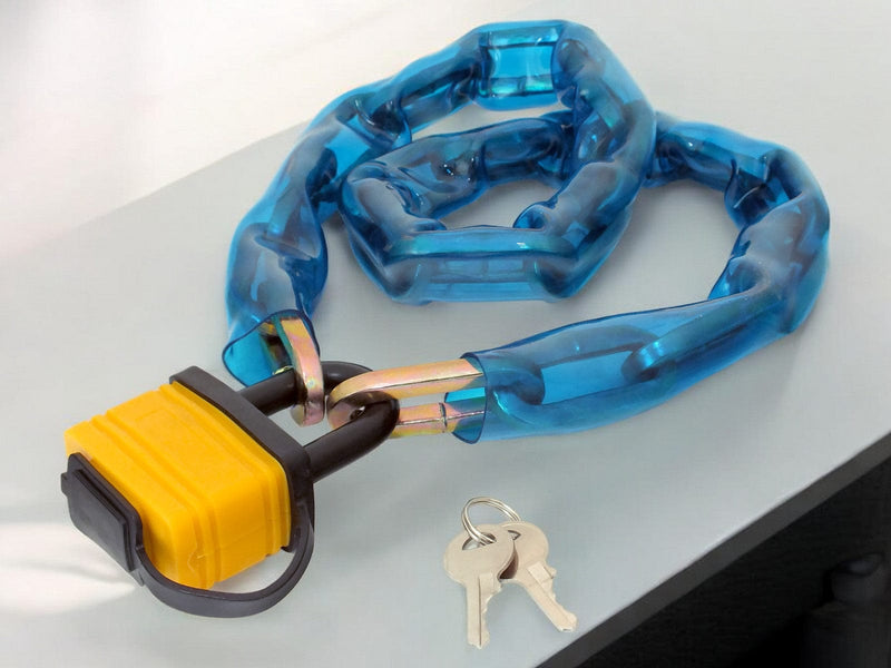 tooltime.co.uk Bike Chain & Padlock 1m Motorcycle Chain & 50mm Laminated Steel PadlockHigh Security