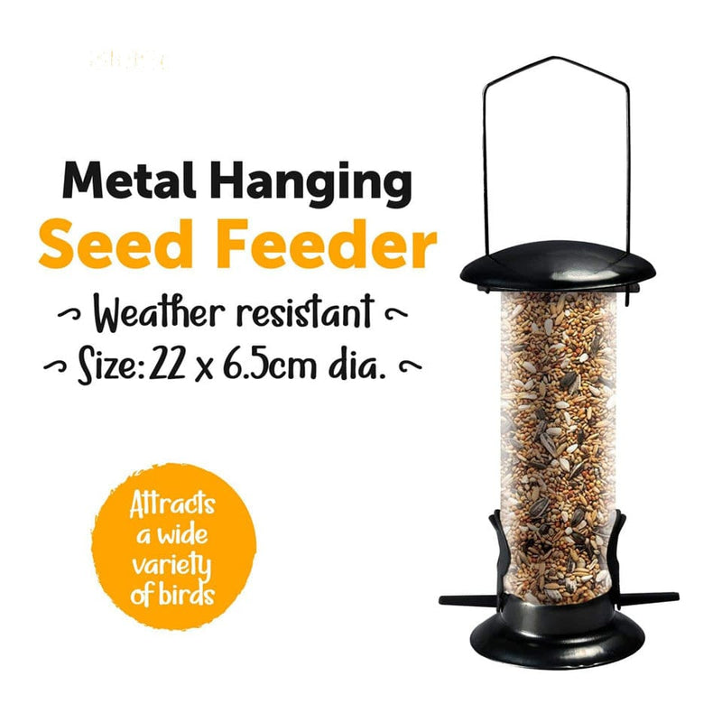 tooltime.co.uk Bird Feeders 2 Piece Hanging Bird Feeders Set for Nuts & Seeds Garden Feeding Station + Free Chart