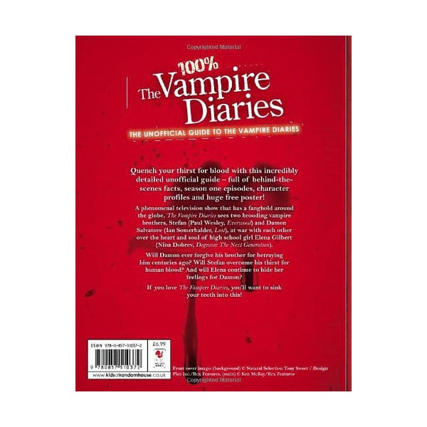 tooltime.co.uk Book 100% The Vampire Diaries Harcover Book Unofficial Guide with FREE Poster