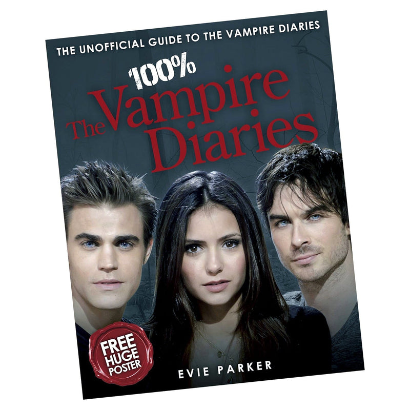 tooltime.co.uk Book 100% The Vampire Diaries Harcover Book Unofficial Guide with FREE Poster