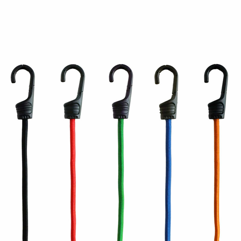 tooltime.co.uk Bungee Cord Set 12pc Bungee Cord Set Heavy Duty Elasticated Straps with Hooks