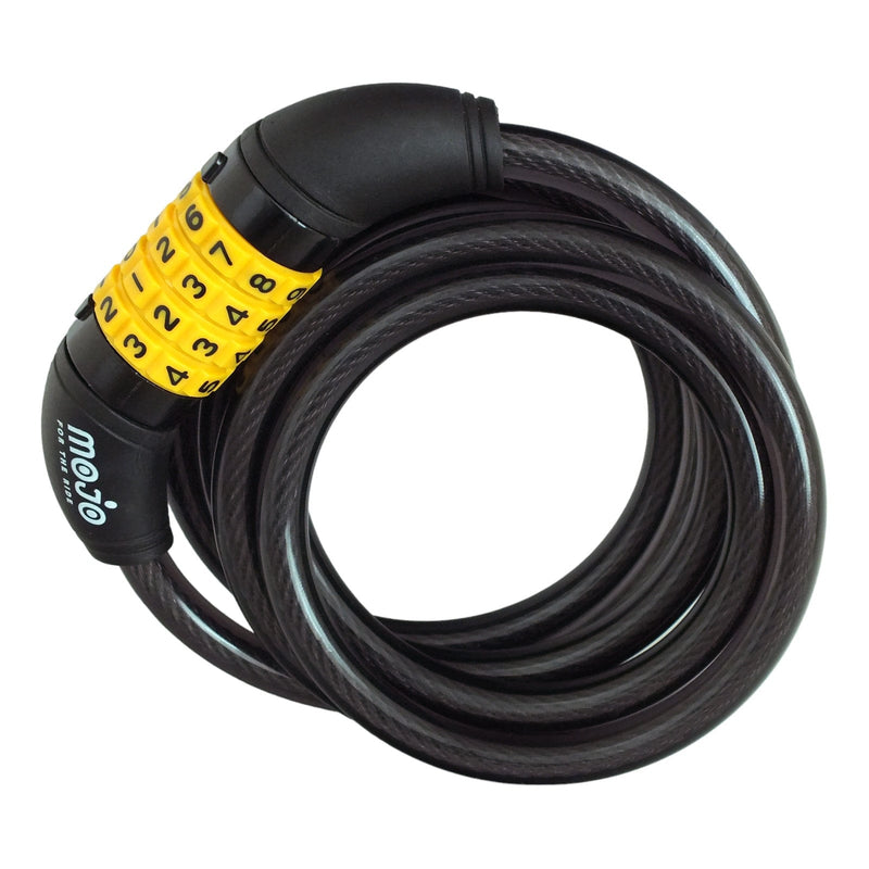 tooltime.co.uk Combination Cable Lock 1.8m Cable Bike Lock with 4 Digit Combination