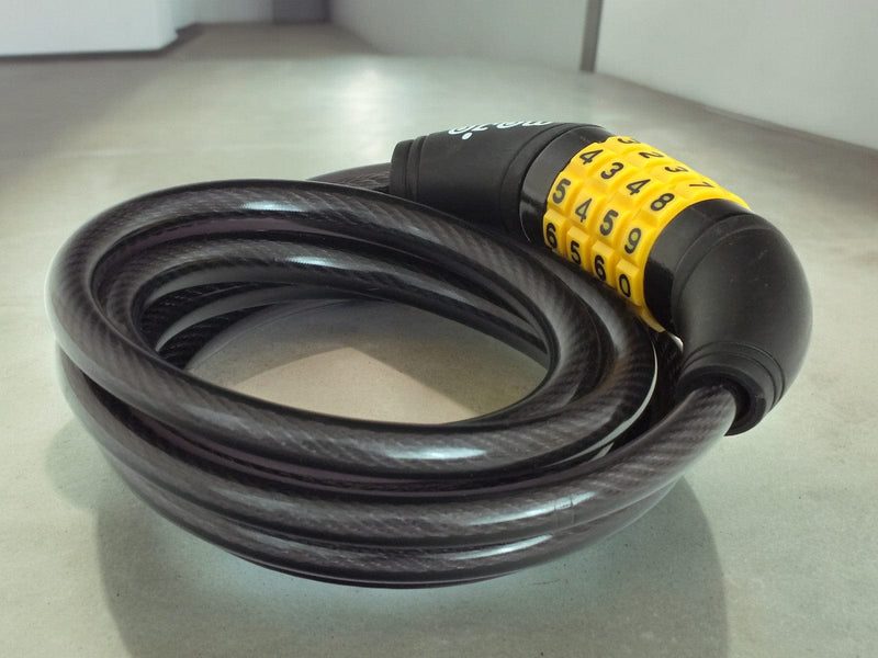 tooltime.co.uk Combination Cable Lock 1.8m Cable Bike Lock with 4 Digit Combination