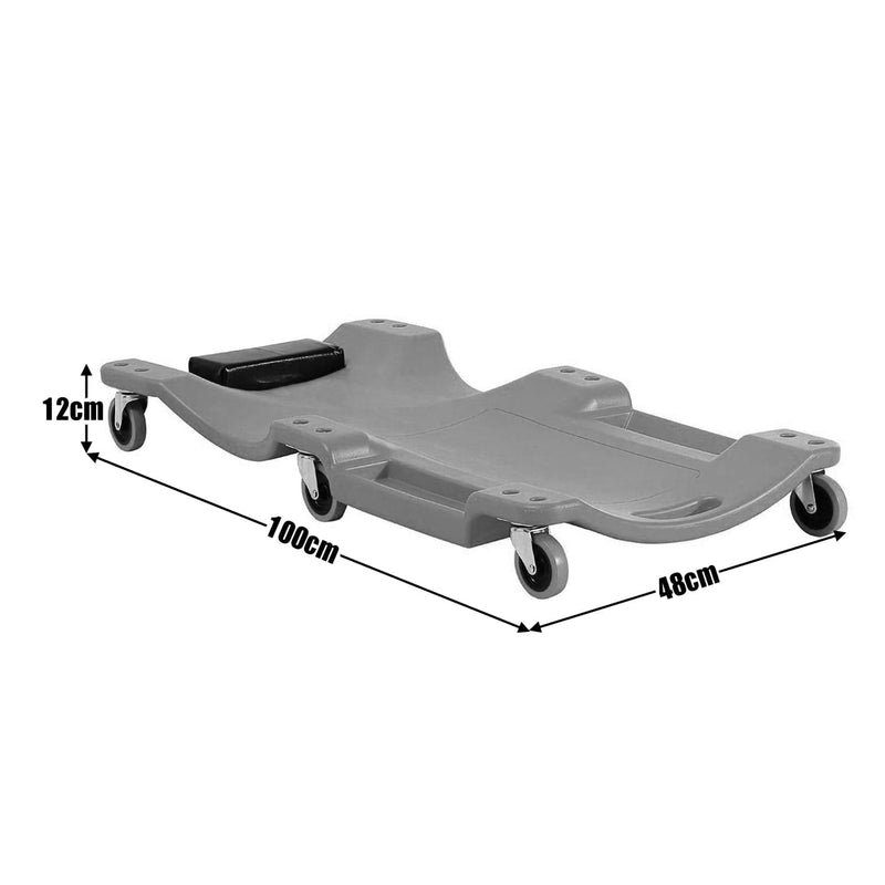 tooltime.co.uk Creeper Mechanic's Creeper Low Profile Under Car Rolling 6 Wheeled Garage Crawler Board