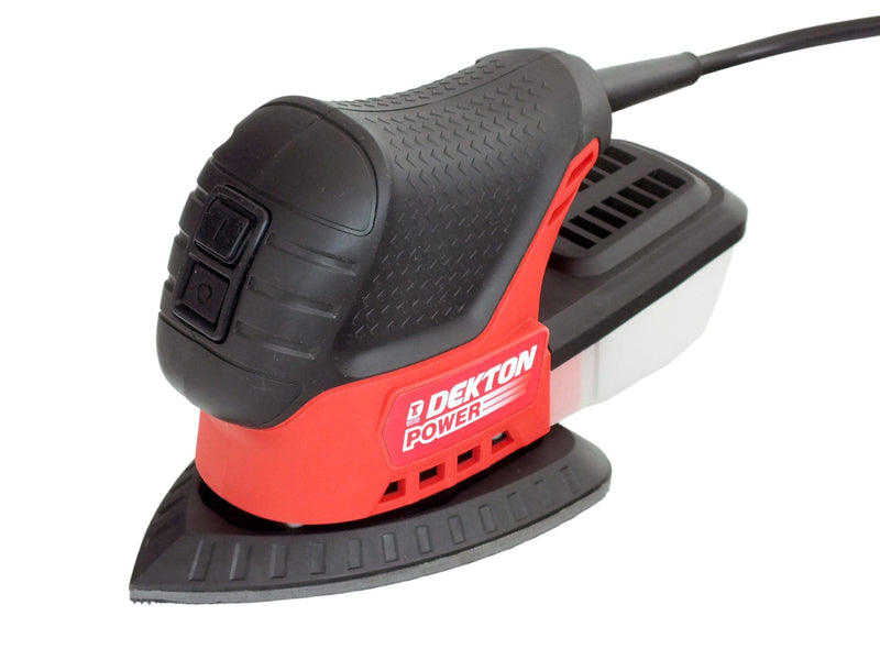 tooltime.co.uk Electric Detail Sander 75W Electric Mini Detail Palm Sander plus 41 Sanding Sheets and Dust Collection Box