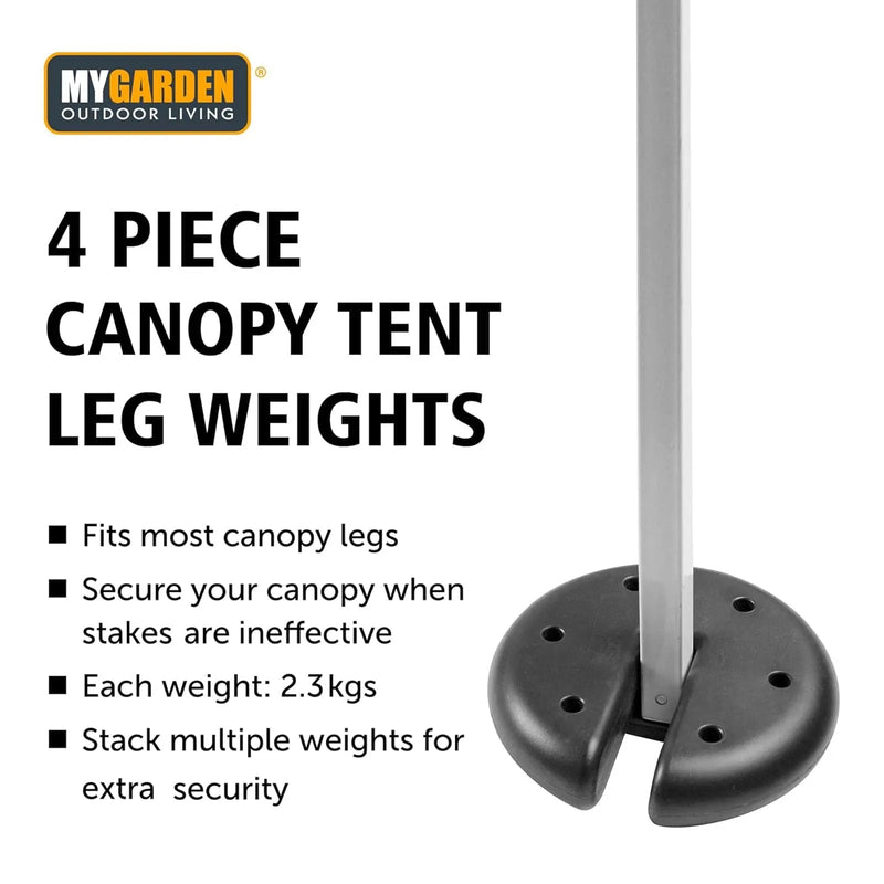 tooltime.co.uk Gazebo Leg Weights 4pcs Gazebo Leg Weights Round Disc Pole Anchors Marquee Market Stall Tent Canopy