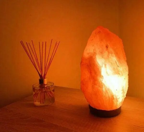 tooltime.co.uk Himalayan Crystal Salt Lamp 100% Natural Pink Himalayan Crystal Rock Salt Table Lamp with Wooden Base