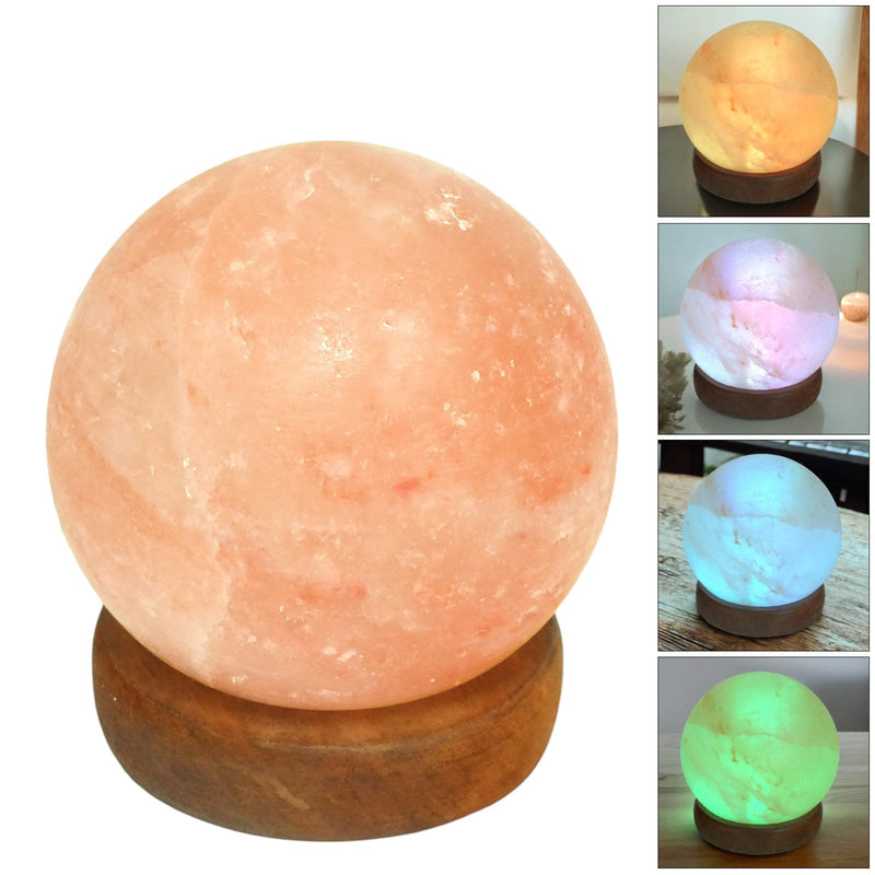 tooltime.co.uk Himalayan Crystal Salt Lamp USB Natural Himalayan Crystal Rock Salt Table Lamp with Colour Changing LED Light