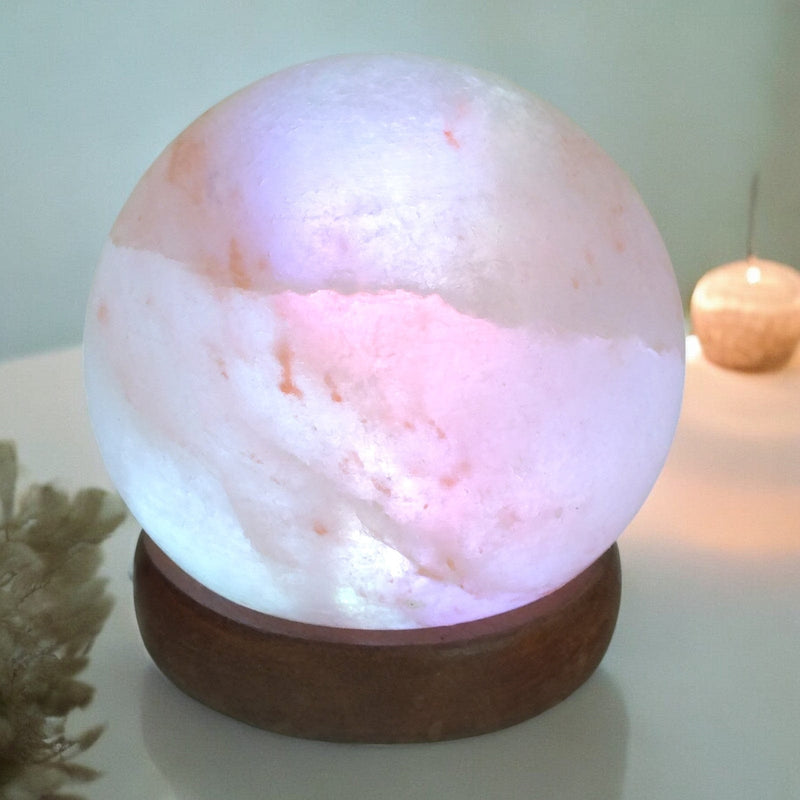 tooltime.co.uk Himalayan Crystal Salt Lamp USB Natural Himalayan Crystal Rock Salt Table Lamp with Colour Changing LED Light