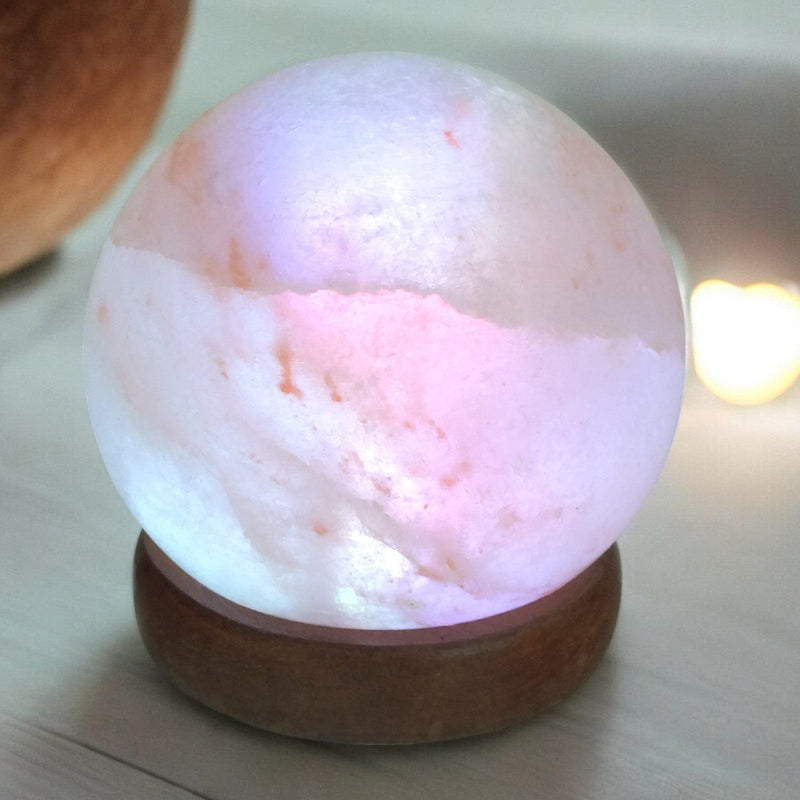 tooltime.co.uk Himalayan Crystal Salt Lamp USB Natural Himalayan Crystal Rock Salt Table Lamp with Colour Changing LED Light