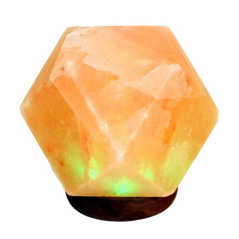 tooltime.co.uk Himalayan Crystal Salt Lamp USB Powered Rock Salt Table Lamp with LED Colour Changing Lights | 100% Natural Himalayan Crystal with Wooden Base