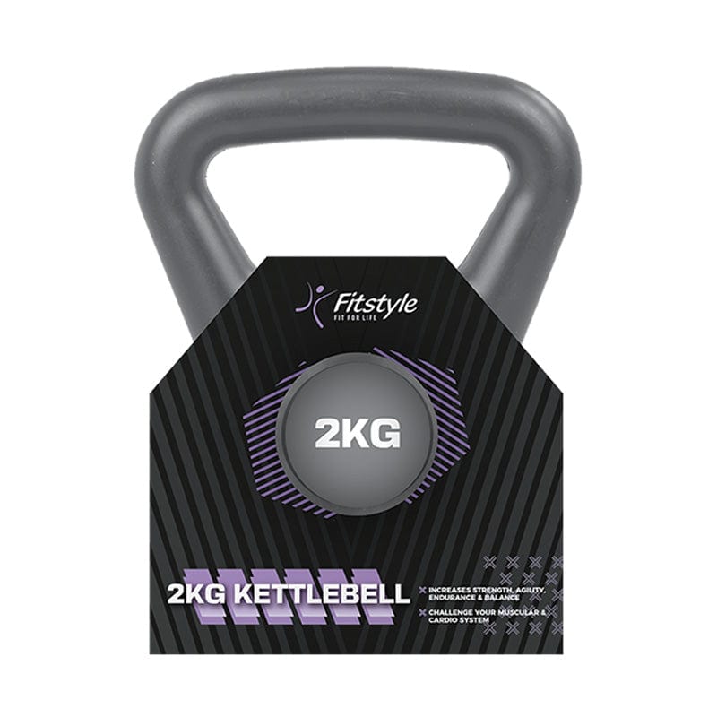 tooltime.co.uk Kettlebell Kettlebell Weights 2kg 4kg or 6kg Home Fitness Workout | Grey or Pink