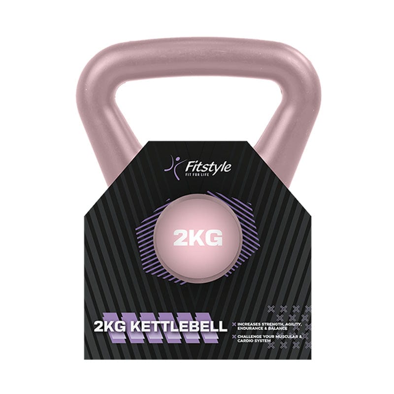 tooltime.co.uk Kettlebell Kettlebell Weights 2kg 4kg or 6kg Home Fitness Workout | Grey or Pink