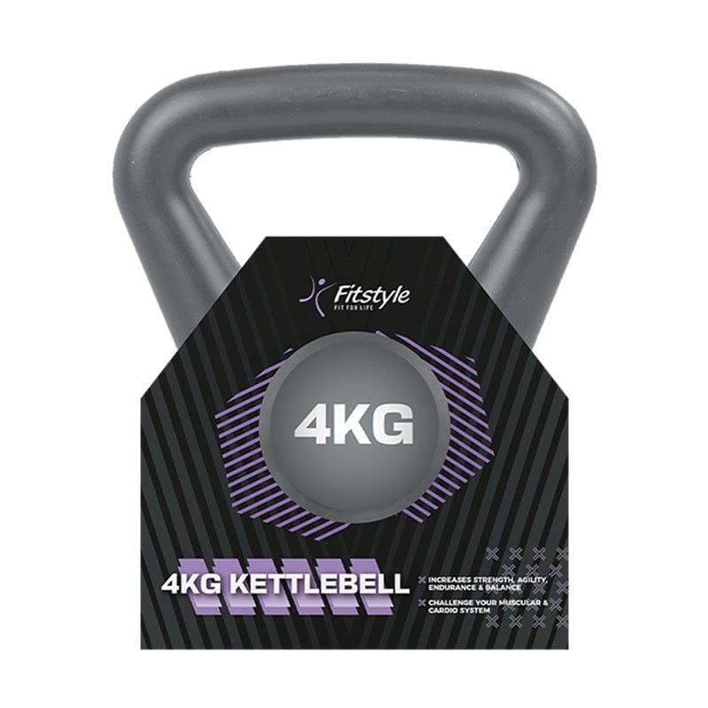 tooltime.co.uk Kettlebell Kettlebell Weights 2kg 4kg or 6kg Home Fitness Workout | Grey or Pink