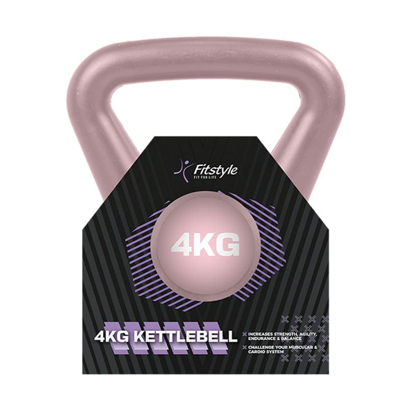 tooltime.co.uk Kettlebell Kettlebell Weights 2kg 4kg or 6kg Home Fitness Workout | Grey or Pink