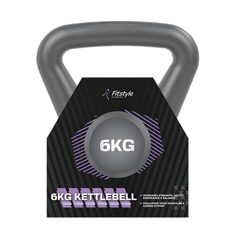 tooltime.co.uk Kettlebell Kettlebell Weights 2kg 4kg or 6kg Home Fitness Workout | Grey or Pink