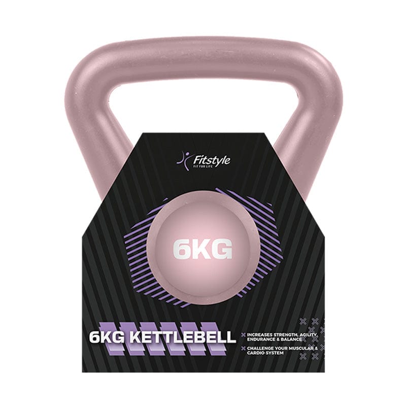 tooltime.co.uk Kettlebell Kettlebell Weights 2kg 4kg or 6kg Home Fitness Workout | Grey or Pink