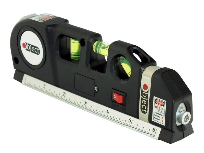 tooltime.co.uk Laser Level Multipurpose Laser Level with Horizontal and Vertical Spirit Levels and 14cm Measuring Tape