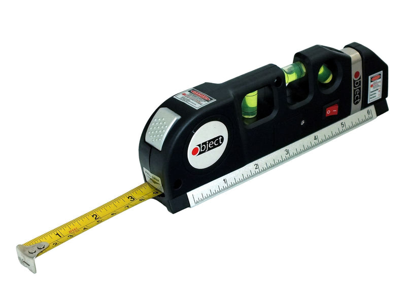 tooltime.co.uk Laser Level Multipurpose Laser Level with Horizontal and Vertical Spirit Levels and 14cm Measuring Tape