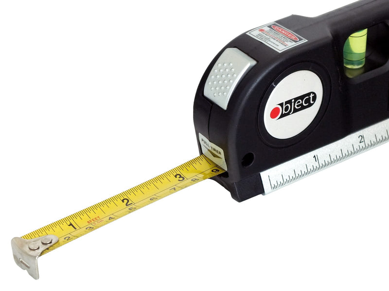 tooltime.co.uk Laser Level Multipurpose Laser Level with Horizontal and Vertical Spirit Levels and 14cm Measuring Tape