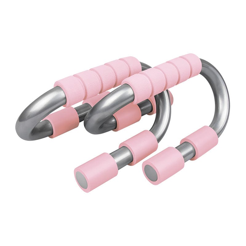 tooltime.co.uk Push Up Bars 2 Pack Push Up Bars | S-Shaped Soft Grip Foam Non Slip Press Up Stands | Grey or Pink