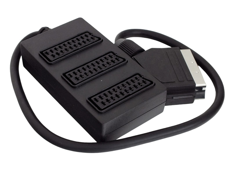 tooltime.co.uk Scart Cable Splitter 3 Way Scart Lead Video Cable Splitter Box | Connects 3 Devices to TV