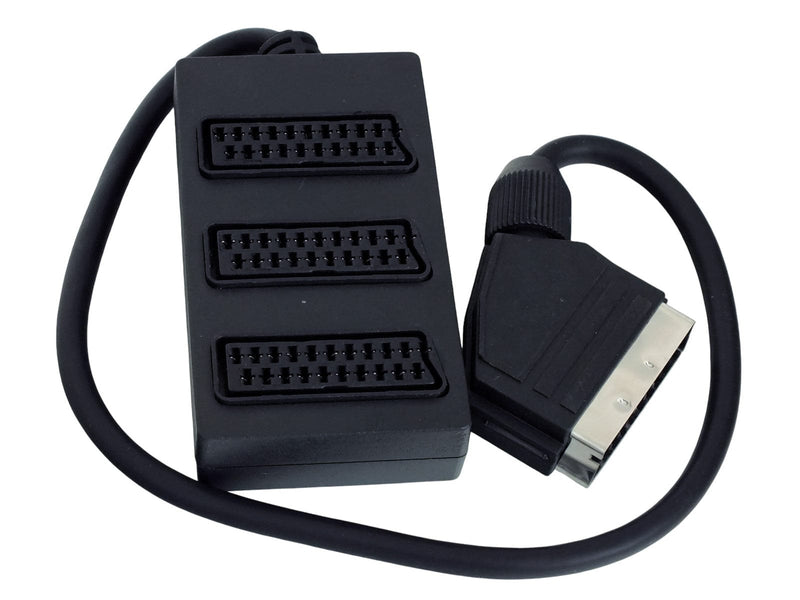 tooltime.co.uk Scart Cable Splitter 3 Way Scart Lead Video Cable Splitter Box | Connects 3 Devices to TV