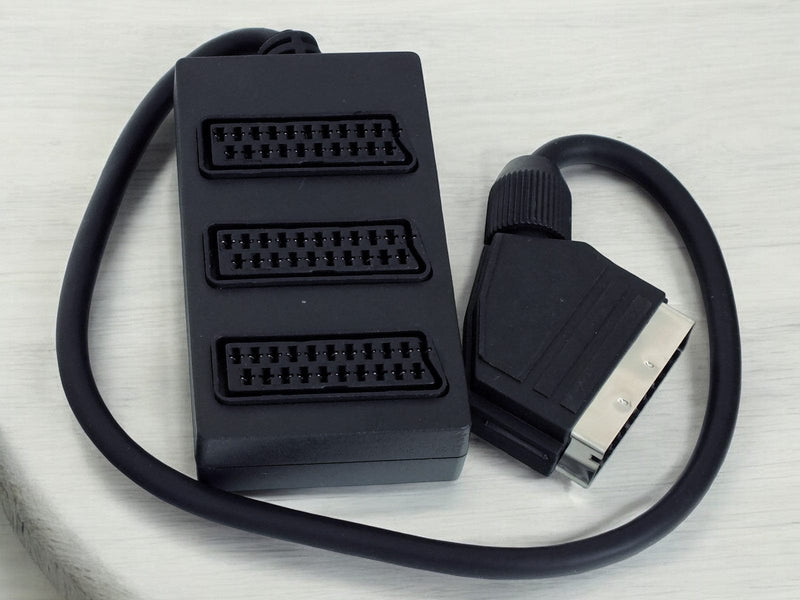 tooltime.co.uk Scart Cable Splitter 3 Way Scart Lead Video Cable Splitter Box | Connects 3 Devices to TV