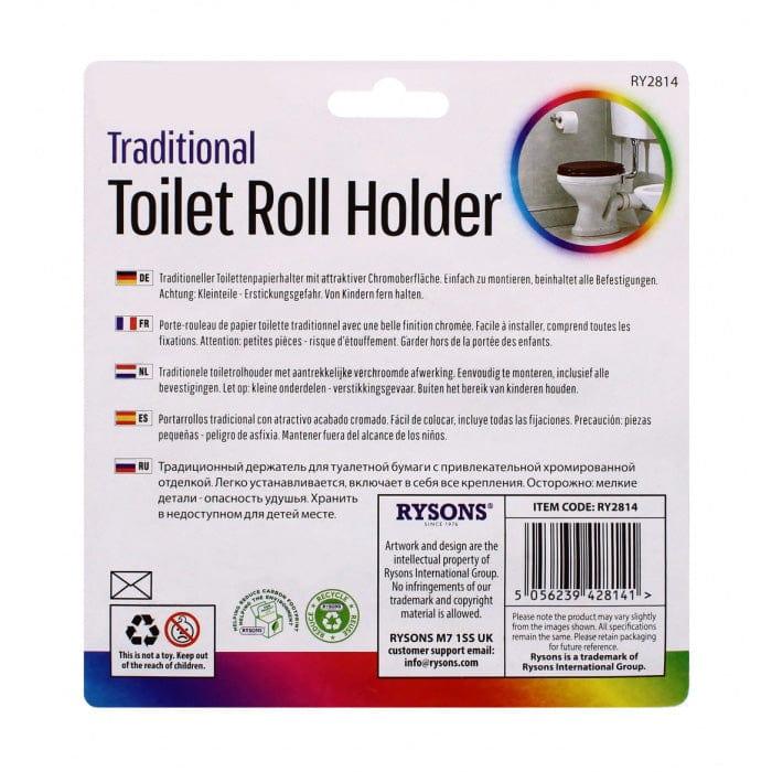 tooltime.co.uk Toilet Roll Holder Wall Mounted Chrome Toilet Roll Holder with Fixings