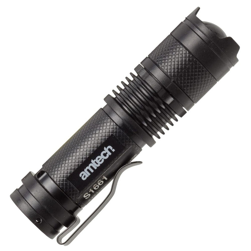 tooltime.co.uk USB Rechargeable Torch Mini Pocket Flashlight COB LED Adjustable Beam & Strobe