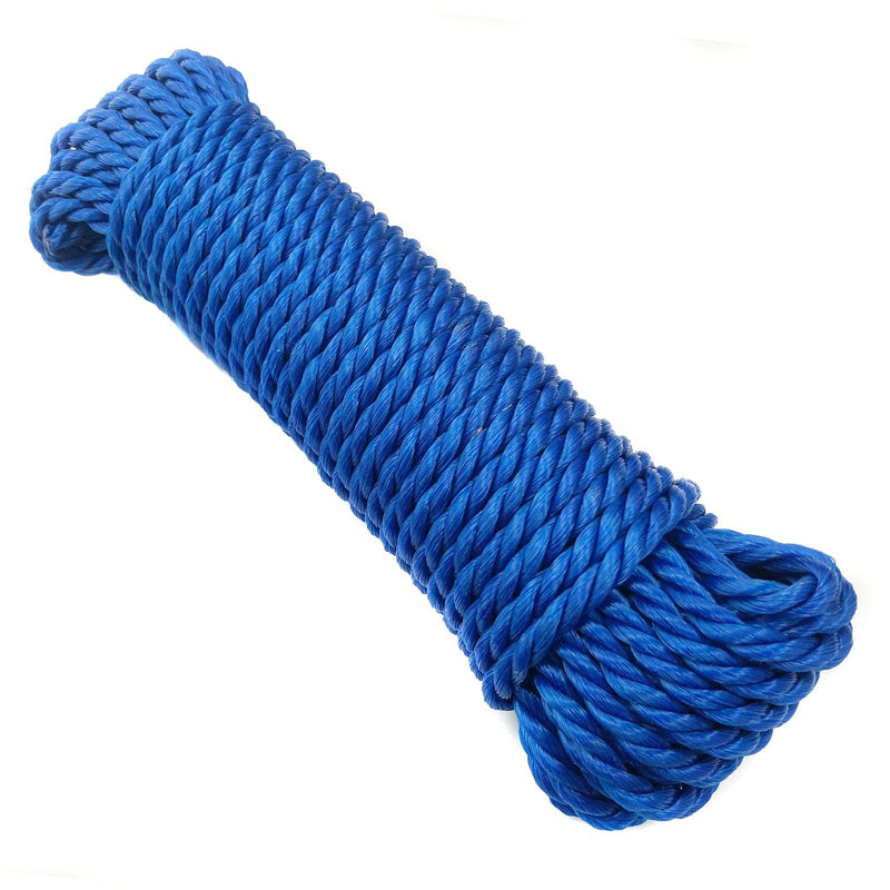 tooltime.co.uk Utility Rope Multipurpose Polypropylene Rope Shank 6mm x 15m