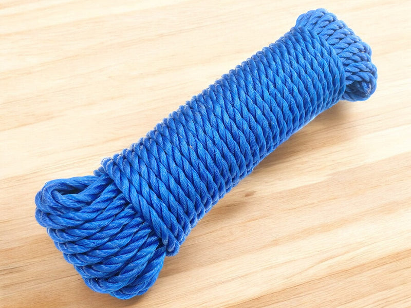 tooltime.co.uk Utility Rope Multipurpose Polypropylene Rope Shank 6mm x 15m