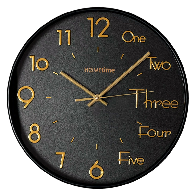 tooltime.co.uk Wall Clock 30cm Round Wall Clocks with Quartz Silent Sweep Movement | Choice of 3 Designs