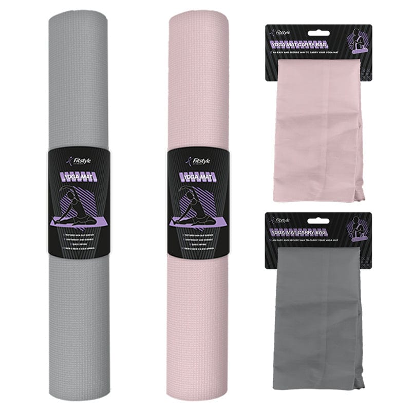 tooltime.co.uk Yoga Mat Non-Slip Lightweight Yoga Mat 130cm x 58cm | Yoga Mat Carry Bags aslo available