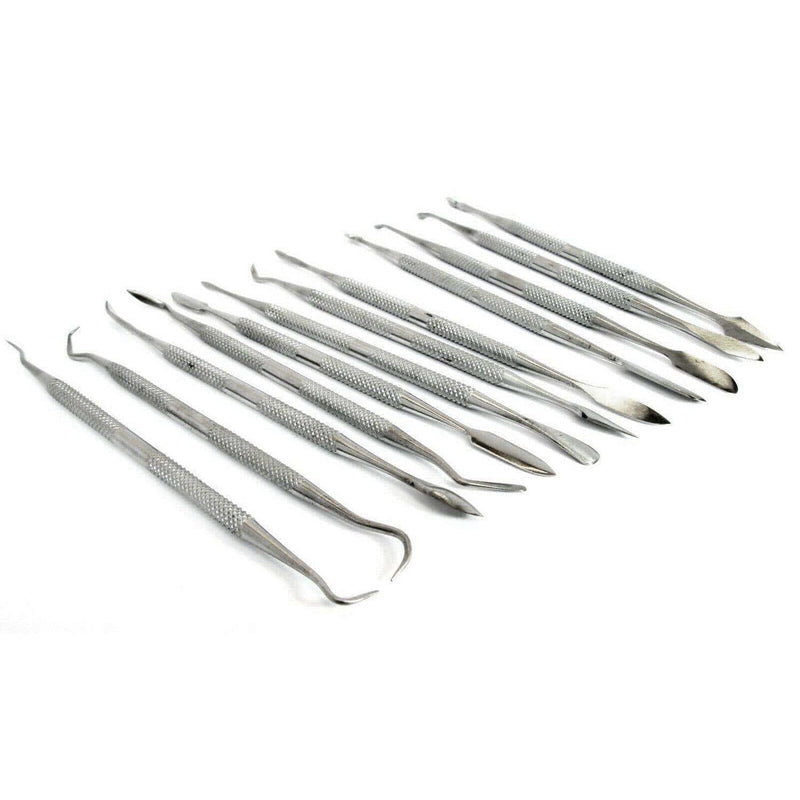 tooltime Craft Scultping Tools 12PC STAINLESS STEEL WAX CARVER SET CLAY SOAP CARVING ART CRAFT SCULTPING TOOLS