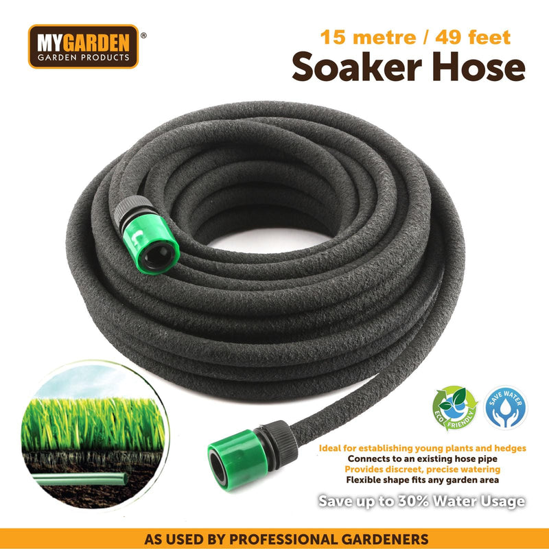 tooltime-DGI 15M Soaker Hose 1/2" + Quick Connectors