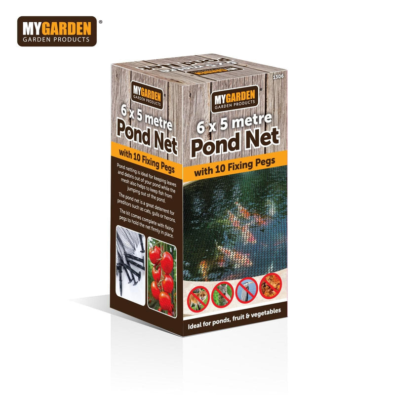 tooltime-DGI Pond Protection Kit 6m x 5m Fish Pond Protection Netting Kit with 10 Pegs