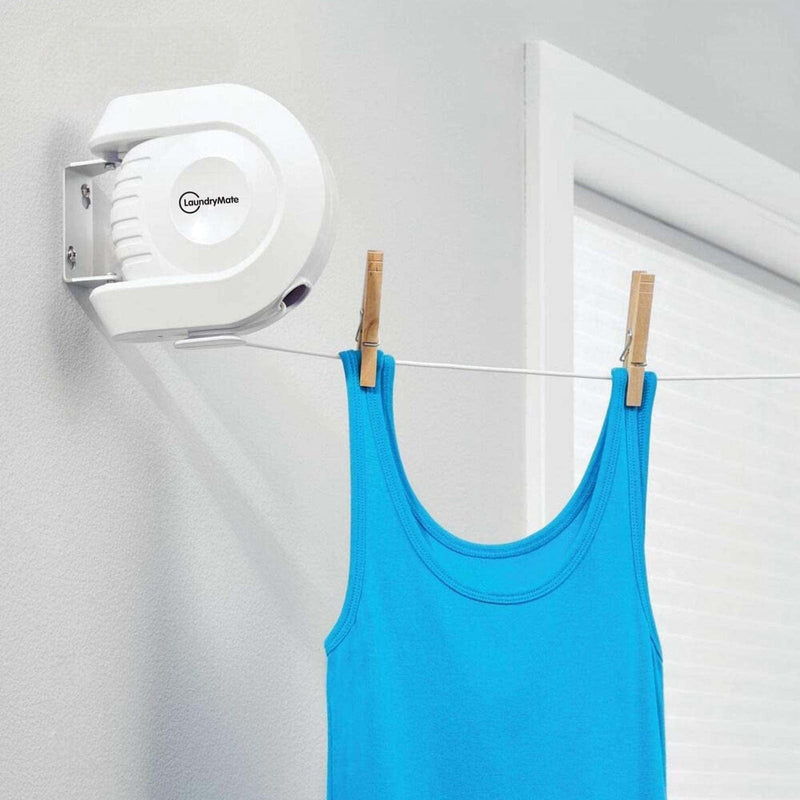 tooltime-DGI Retractable CLothes Line 15m Retractable Washing Line Wall Mounted Clothes Reel for Idoor or Outdoor Use