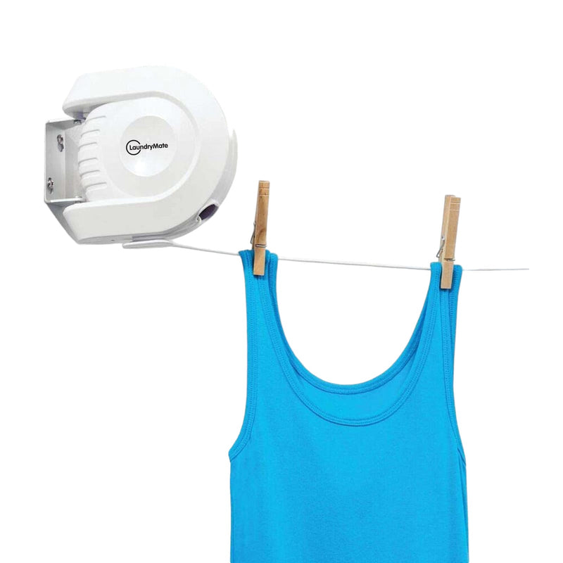 tooltime-DGI Retractable CLothes Line 15m Retractable Washing Line Wall Mounted Clothes Reel for Idoor or Outdoor Use