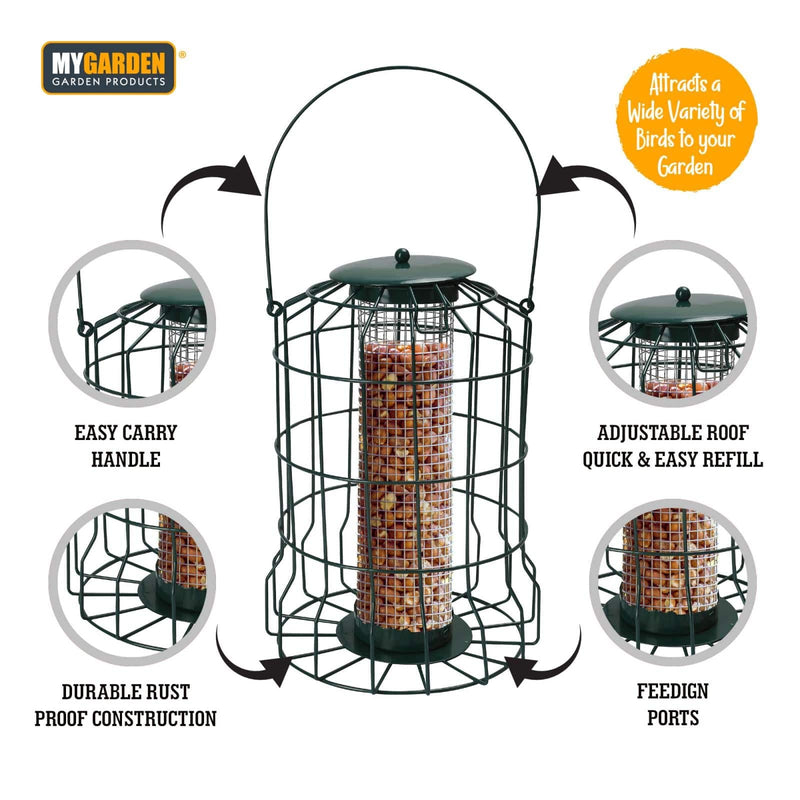 tooltime-DGI Squirrel Proof Metal Peanut Feeder With A Flip Lid